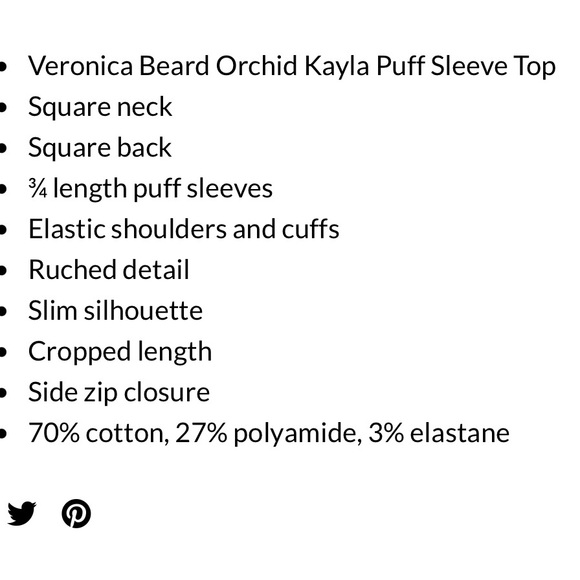 Veronica Beard Kayla puff sleeve - Picture 6 of 9